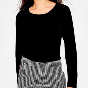 Boden Suki Velvet Long Sleeve top